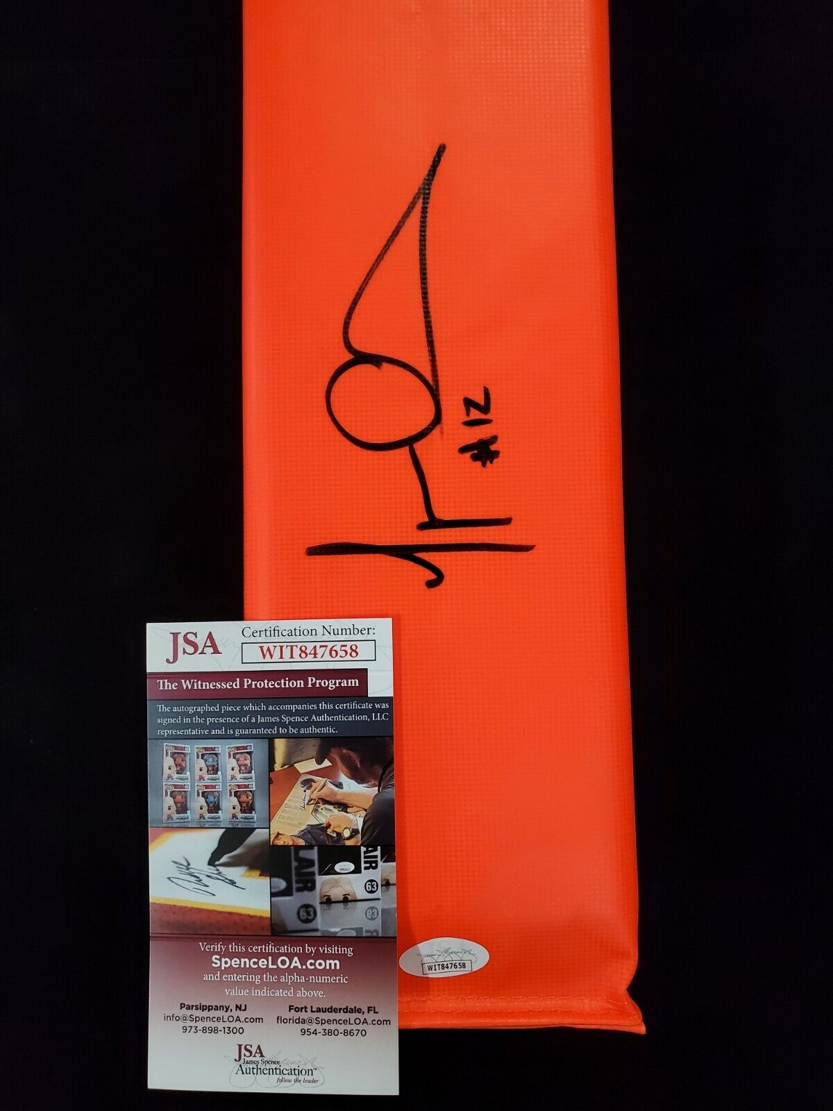 Marques Colston Autographed Signed End Zone Pylon Jsa Coa