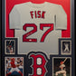 Framed Carlton Fisk Autographed Signed Boston Red Sox Jersey Jsa Coa