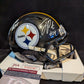 Pittsburgh Steelers Joey Porter Jr & Sr  Dual Autographed Speed Mini Helmet Jsa