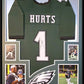 Framed Philadelphia Eagles Jalen Hurts Autographed Signed #1 Jersey Jsa Coa