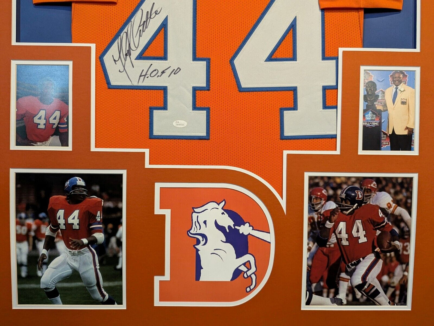 Framed Denver Broncos Floyd Little Autographed Signed Jersey Jsa Coa