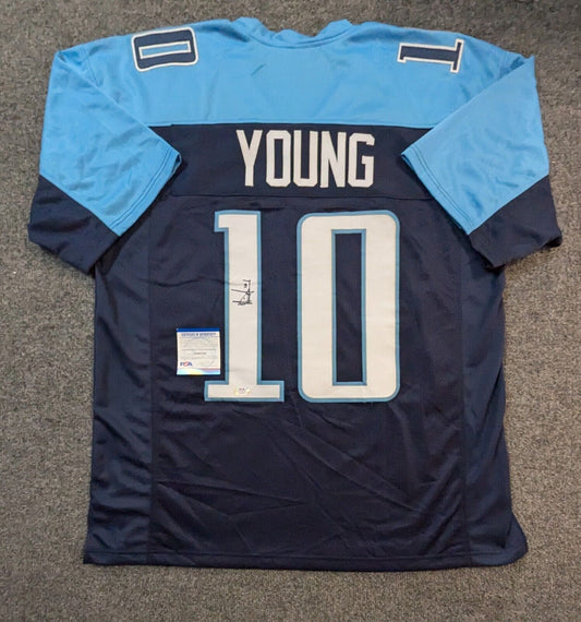 Tennessee Titans Vince Young Autographed Signed Jersey Psa Coa