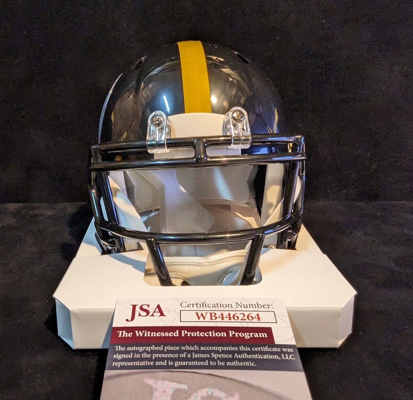 Pittsburgh Steelers Joey Porter Sr Autographed Speed Mini Helmet Jsa Coa