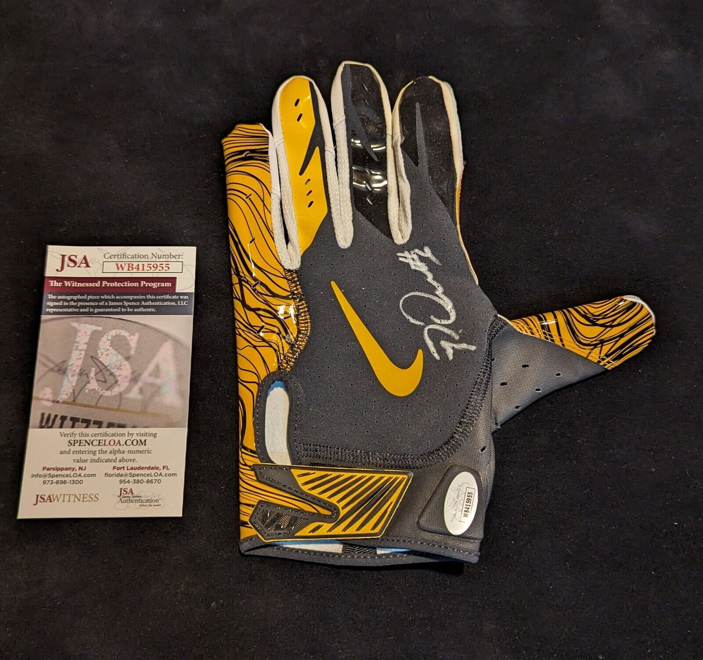 Pittsburgh Steelers Patrick Queen Signed Glove Jsa Coa