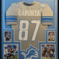 Framed Detroit Lions Sam Laporta Autographed Signed Jersey Beckett Hologram