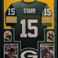 Suede Framed Green Bay Packers Bart Starr Autographed Signed Jersey Steiner Holo