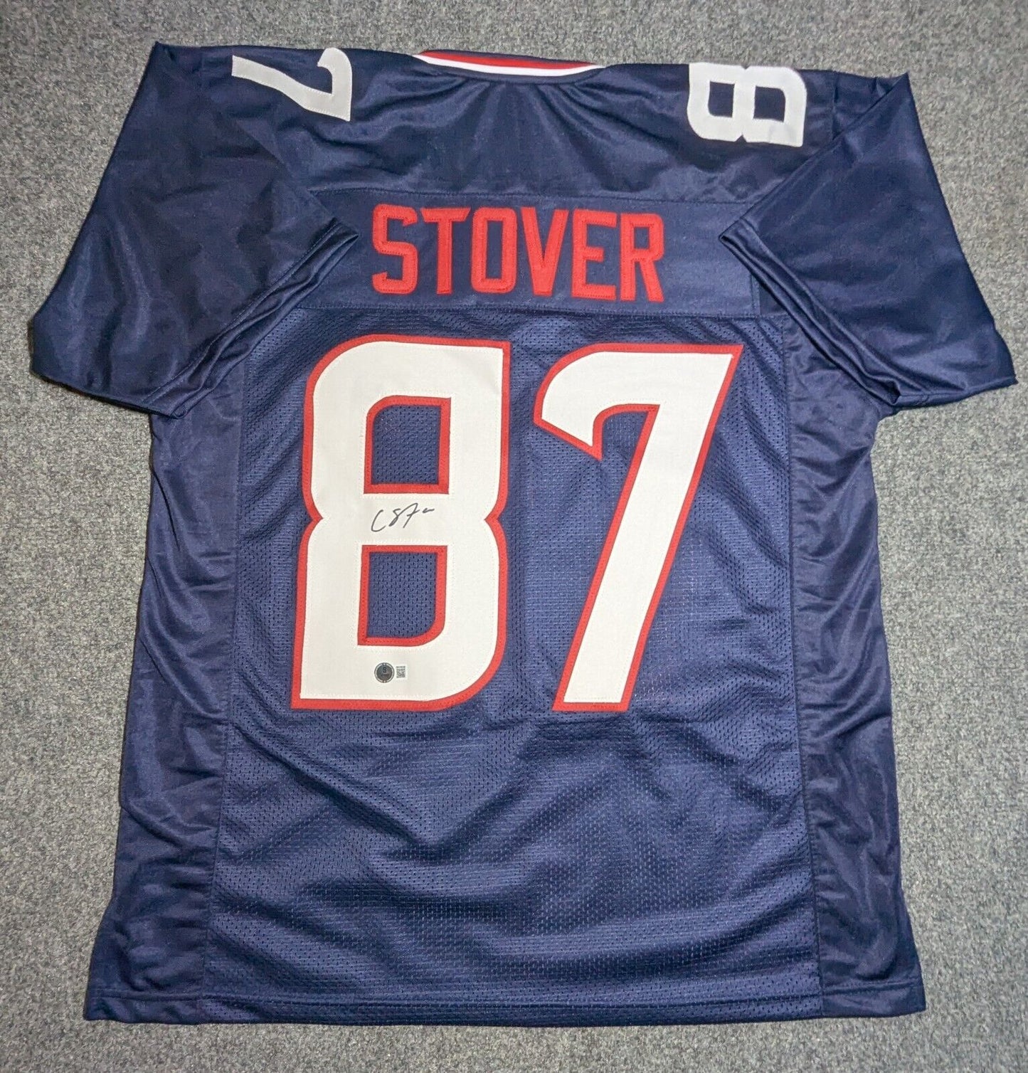 Houston Texans Cade Stover Autographed Signed Jersey Beckett Hologram