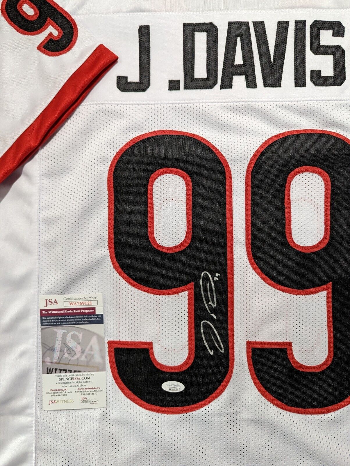 Georgia Bulldogs Jordan Davis Autographed Signed Jersey Jsa  Coa