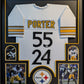 Framed Pittsburgh Steelers Joey Porter Jr & Sr Autographed Signed Jersey Jsa Coa