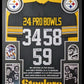 MVP Authentics Framed Pittsburgh Steelers 24 Pro Bowls 3X Signed Stat Jersey Jsa Coa 1125 sports jersey framing , jersey framing