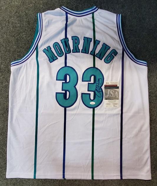 Charlotte Hornets Alonzo Mourning Autographed Signed Jersey Jsa Coa