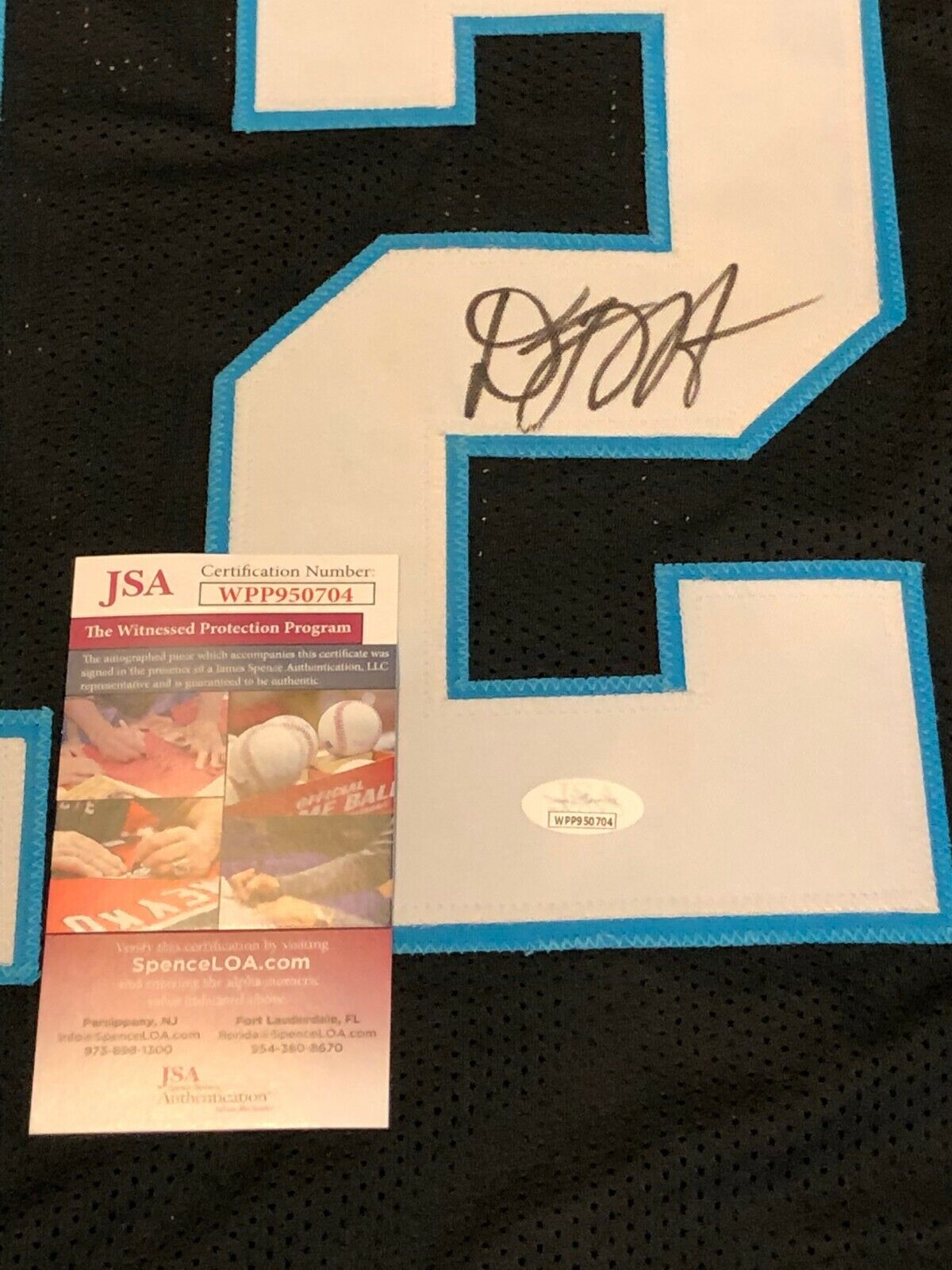 D.J. Moore Signed Custom Carolina Panthers Jersey JSA COA