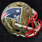 MVP Authentics New England Patriots Drew Bledsoe Signed Camo Alt Full Size Helmet Beckett Holo 337.50 sports jersey framing , jersey framing