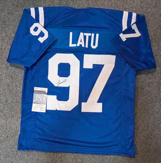 Indianapolis Colts Laiatu Latu Autographed Signed Jersey Jsa Coa