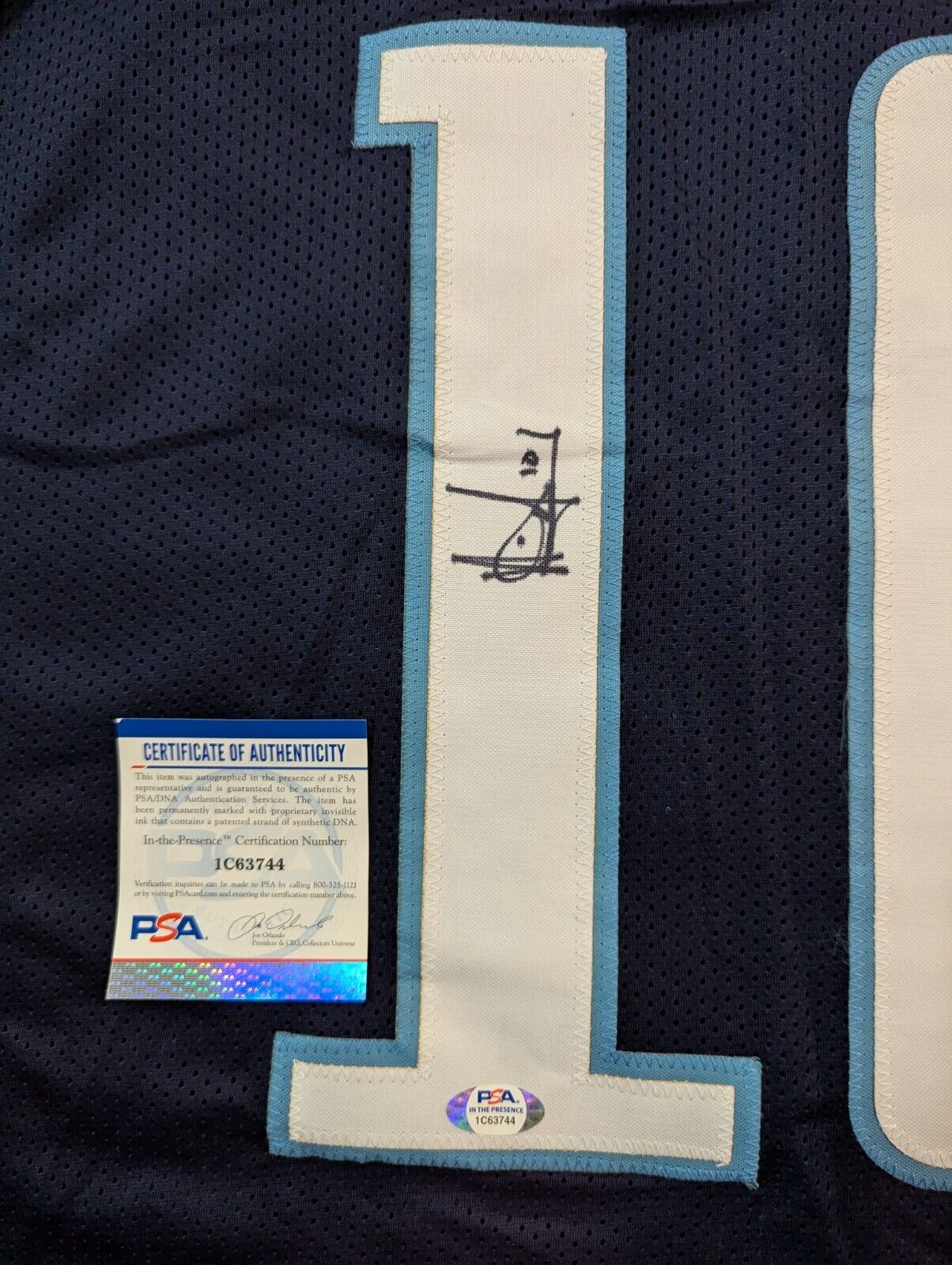 Tennessee Titans Vince Young Autographed Signed Jersey Psa Coa