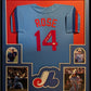 Framed Montreal Expos Pete Rose Autographed Signed Jersey Jsa Coa