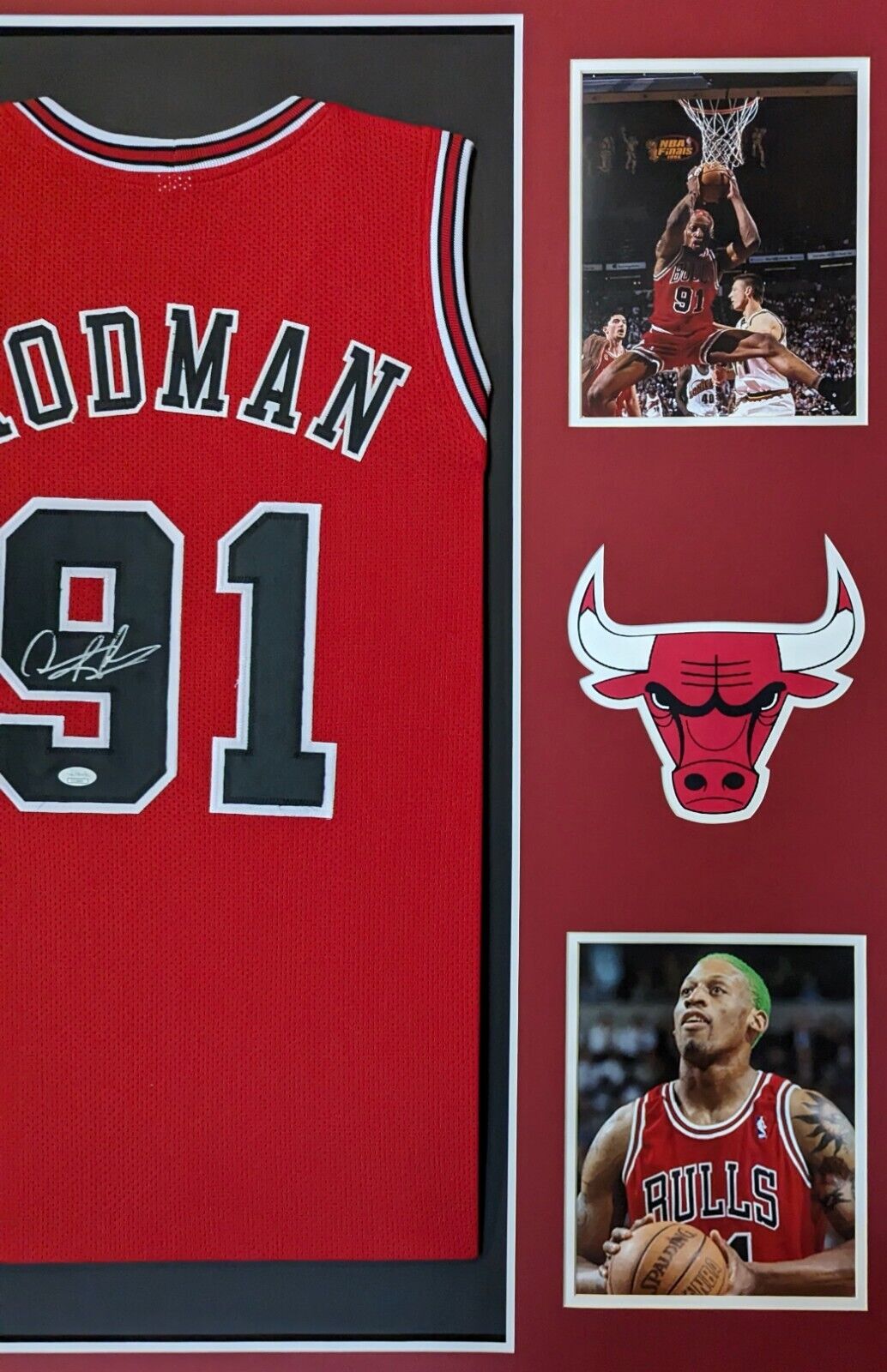 MVP Authentics Framed Chicago Bulls Dennis Rodman Autographed Signed Jersey Jsa Coa 445.50 sports jersey framing , jersey framing