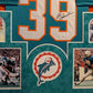 Suede Framed Miami Dolphins Larry Csonka Autographed Signed Jersey Jsa Coa