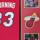 MVP Authentics Framed Alonzo Mourning Signed Autographed Miami Heat Jersey Jsa Coa 450 sports jersey framing , jersey framing