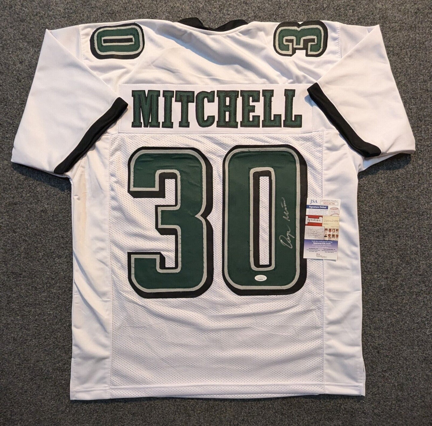 Philadelphia Eagles Quinyon Mitchell Autographed Signed Jersey Jsa Coa