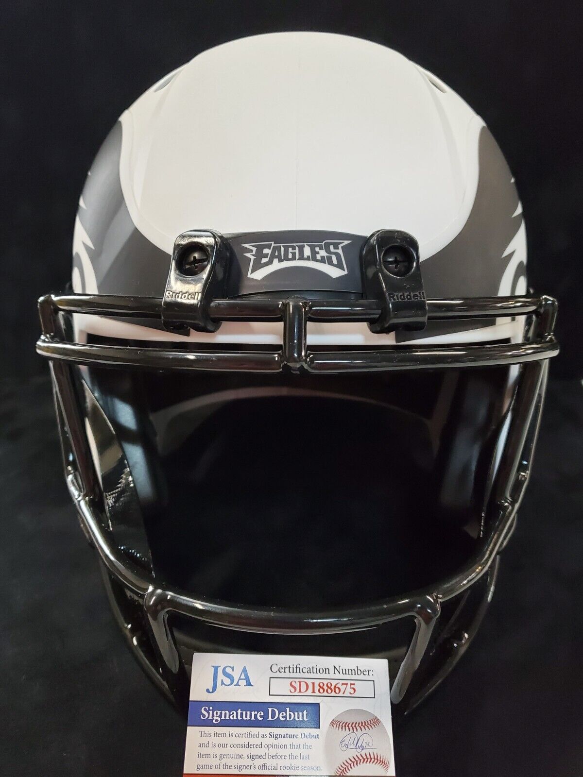 New Blacked Out FULL SIZE good Eagles Custom Football Helmet