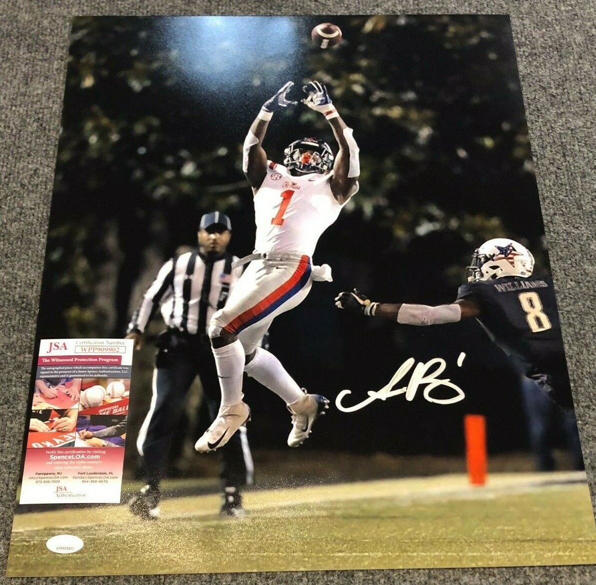 Ole Miss Rebels Aj Brown Autographed Signed 16X20 Photo Jsa  Coa