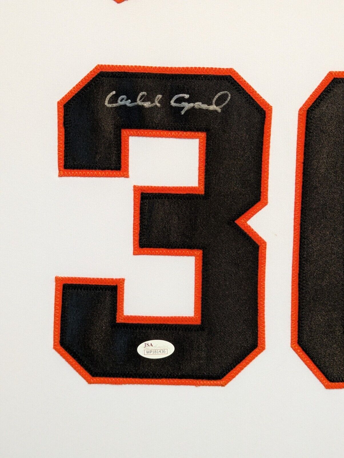 Framed San Francisco Giants Orlando Cepeda Autographed Signed Jersey Jsa Coa