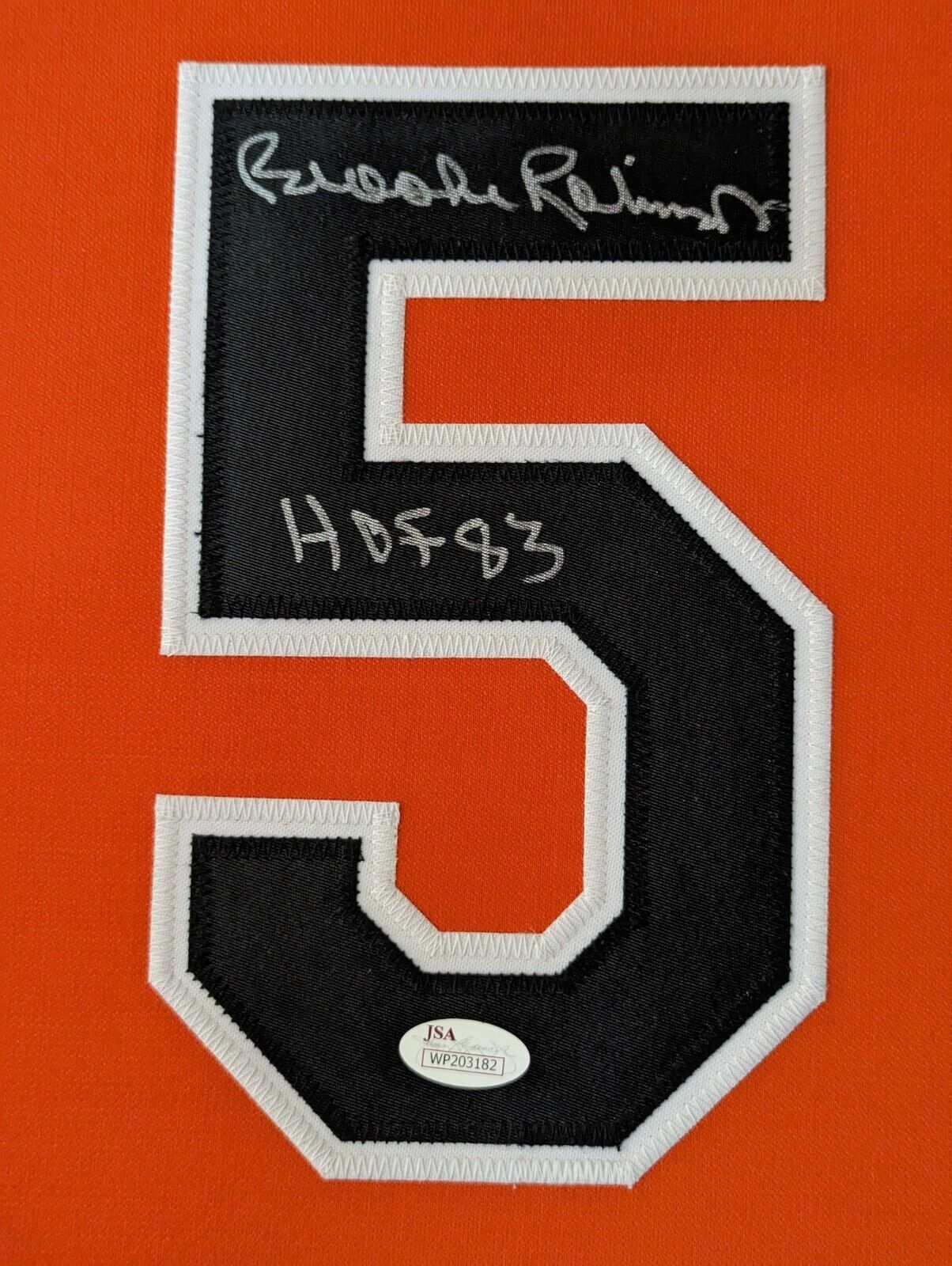 MVP Authentics Framed Suede Baltimore Orioles Brooks Robinson Signed Inscribed Jersey Jsa Coa 1417.50 sports jersey framing , jersey framing