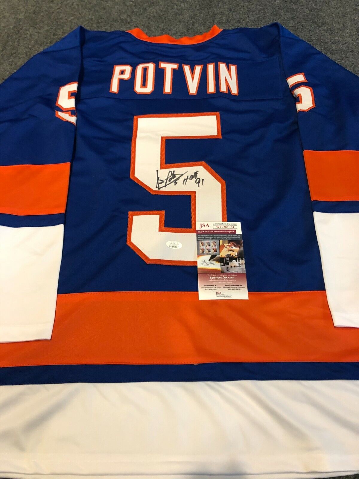 N.Y. Islanders Denis Potvin Autographed Signed Inscribed Jersey Jsa Coa