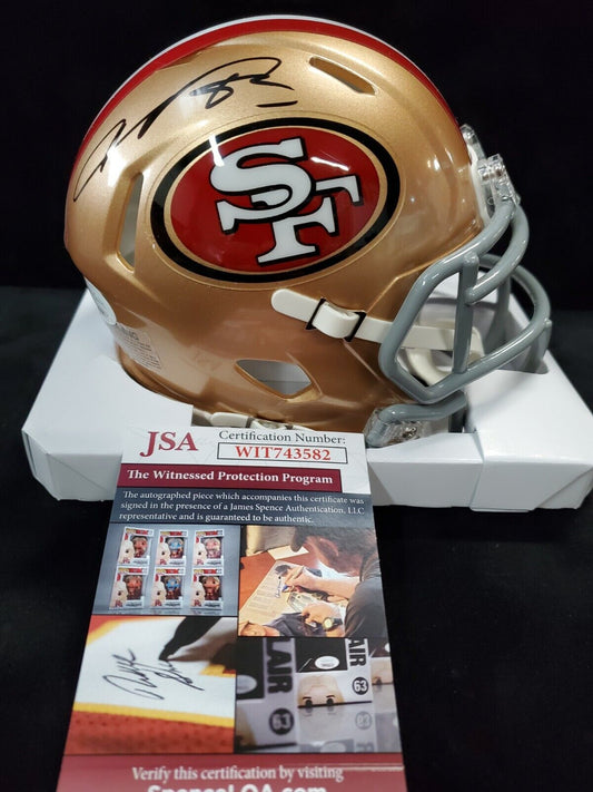 San Francisco 49Ers Vernon Davis Autographed Speed Mini Helmet Jsa Coa