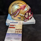 Florida State Seminoles Braden Fiske Autographed Signed Speed Mini Helmet Jsa