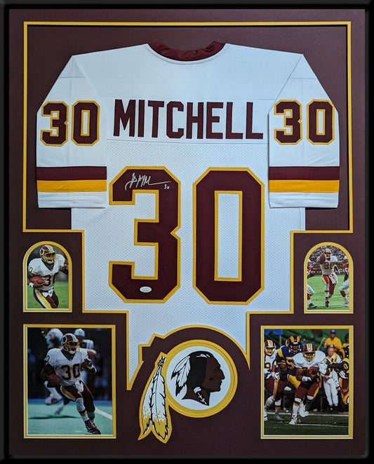 MVP Authentics Framed Washington Brian Mitchell Autographed Signed Jersey Jsa Coa 517.50 sports jersey framing , jersey framing