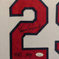 Framed St Louis Cardinals Vince Coleman Autographed Inscribed Jersey Jsa Coa