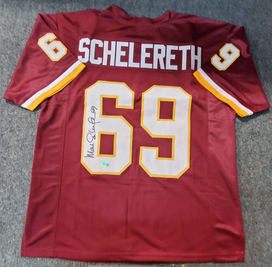 Washington Football Mark Schelereth Autographed Signed Jersey Beckett Holo