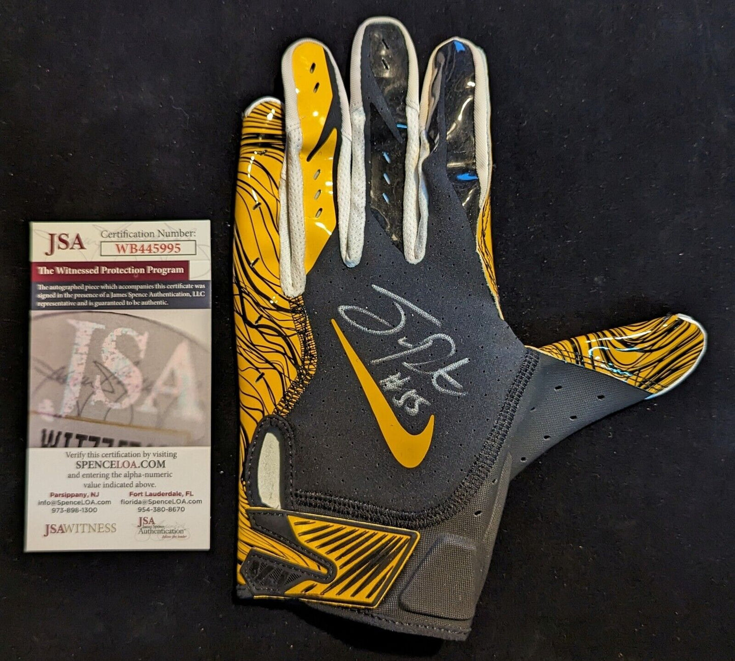 Pittsburgh Steelers Joey Porter Sr Signed Glove Jsa Coa