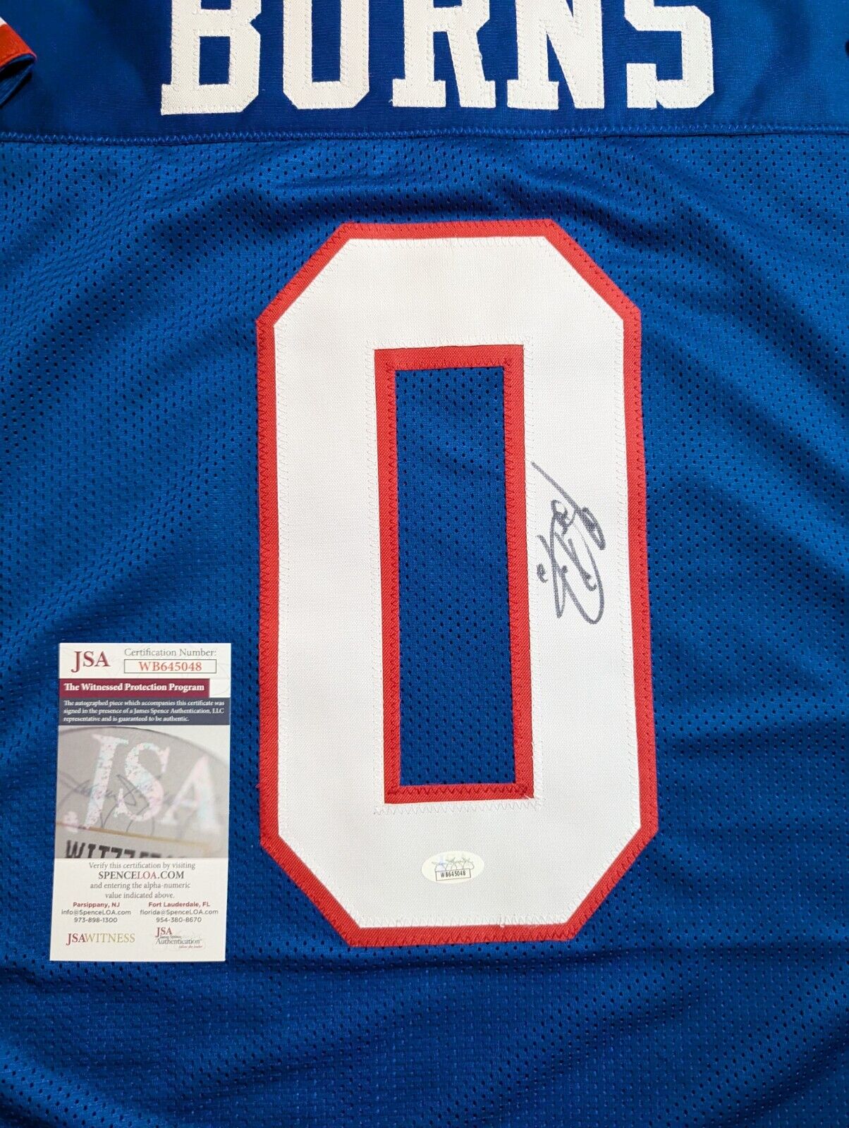 New York Giants Brian Burns Autographed Signed Jersey Jsa Coa