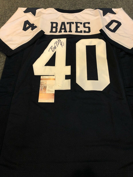 MVP Authentics Dallas Cowboys Bill Bates Autographed Signed Jersey Jsa  Coa 107.10 sports jersey framing , jersey framing