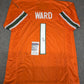 Miami Hurricanes Cam Ward Autographed Signed Jersey Jsa Coa