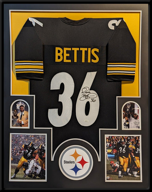 Framed Pittsburgh Steelers Jerome Bettis Autographed Signed Jersey Jsa Coa