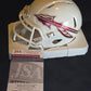 Florida State Seminoles Braden Fiske Autographed White Speed Mini Helmet Jsa