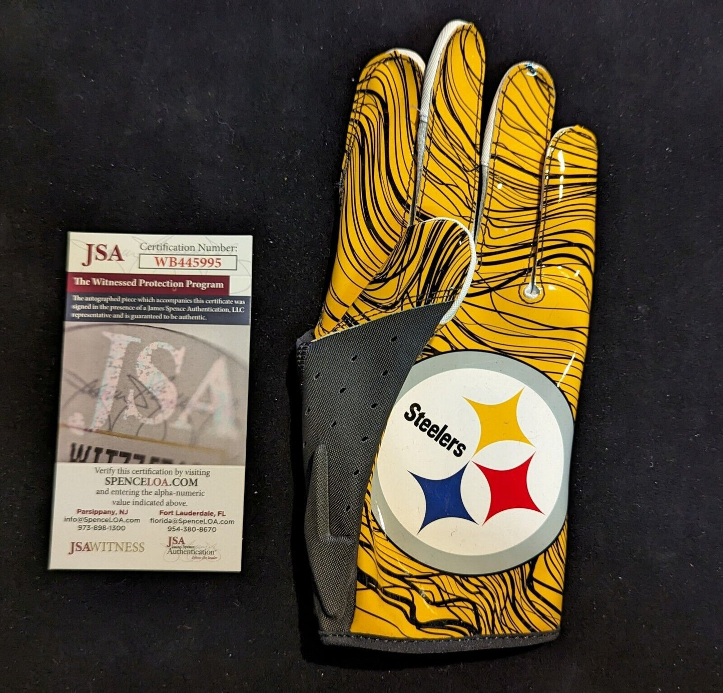 Pittsburgh Steelers Joey Porter Sr Signed Glove Jsa Coa