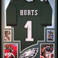 Framed Philadelphia Eagles Jalen Hurts Autographed Signed #1 Jersey Jsa Coa