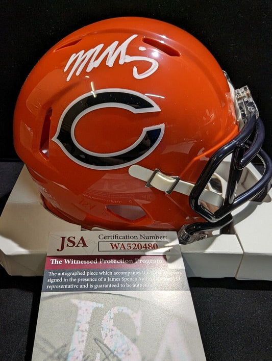 MVP Authentics Mike Singletary Signed Chicago Bears Throwback Mini Helmet Jsa Coa 108 sports jersey framing , jersey framing