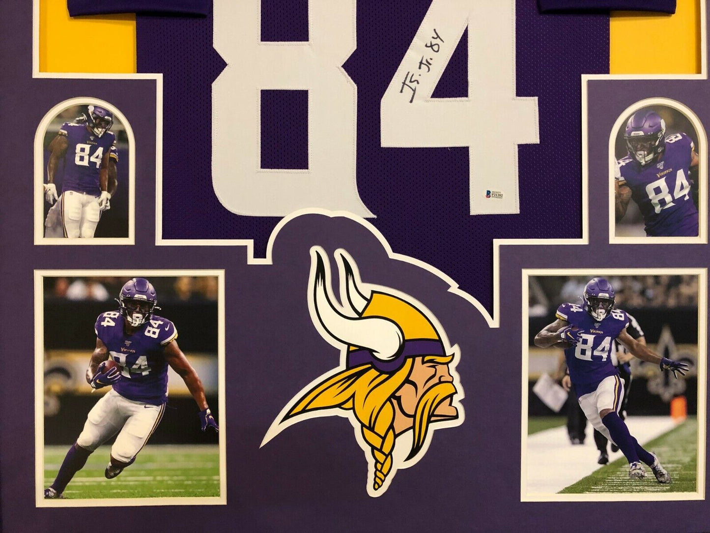 MVP Authentics Framed Minnesota Vikings Irv Smith Jr Autographed Signed Jersey Beckett Coa 359.10 sports jersey framing , jersey framing