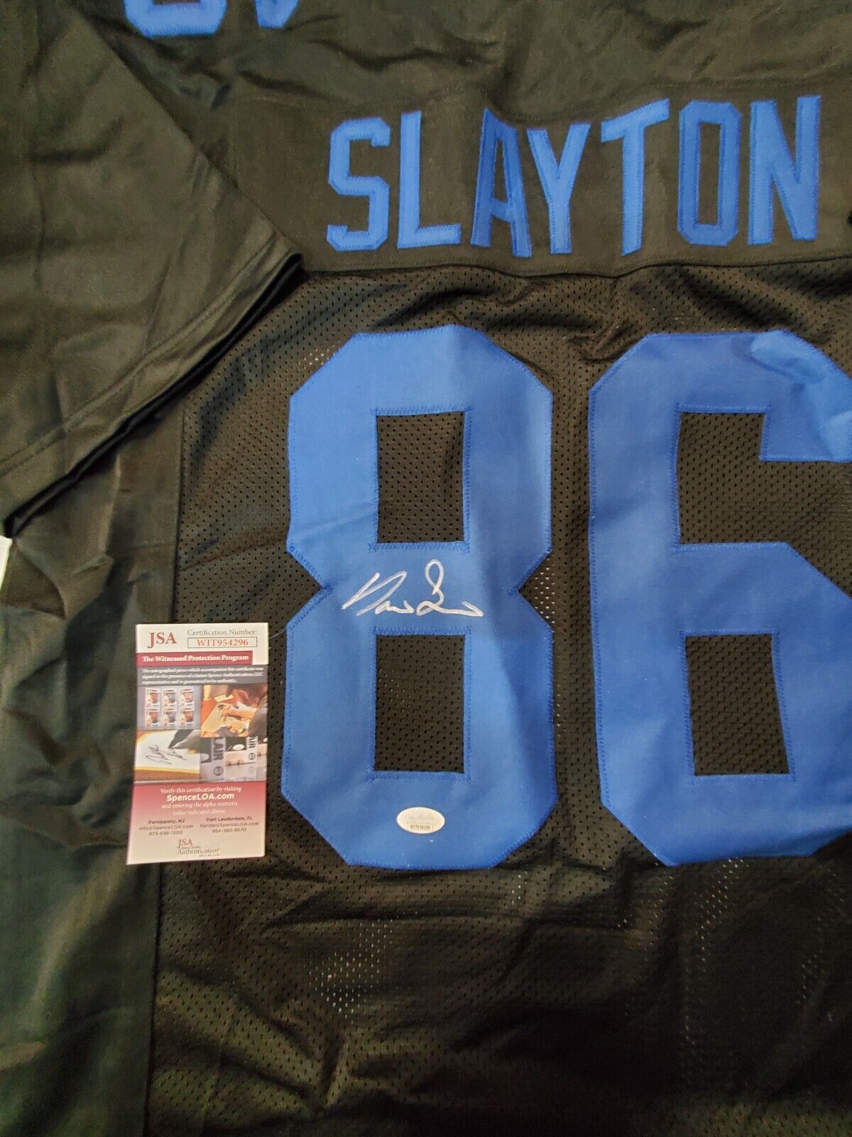 MVP Authentics N.Y. Giants Darius Slayton Autographed Signed Jersey Jsa Coa 107.10 sports jersey framing , jersey framing