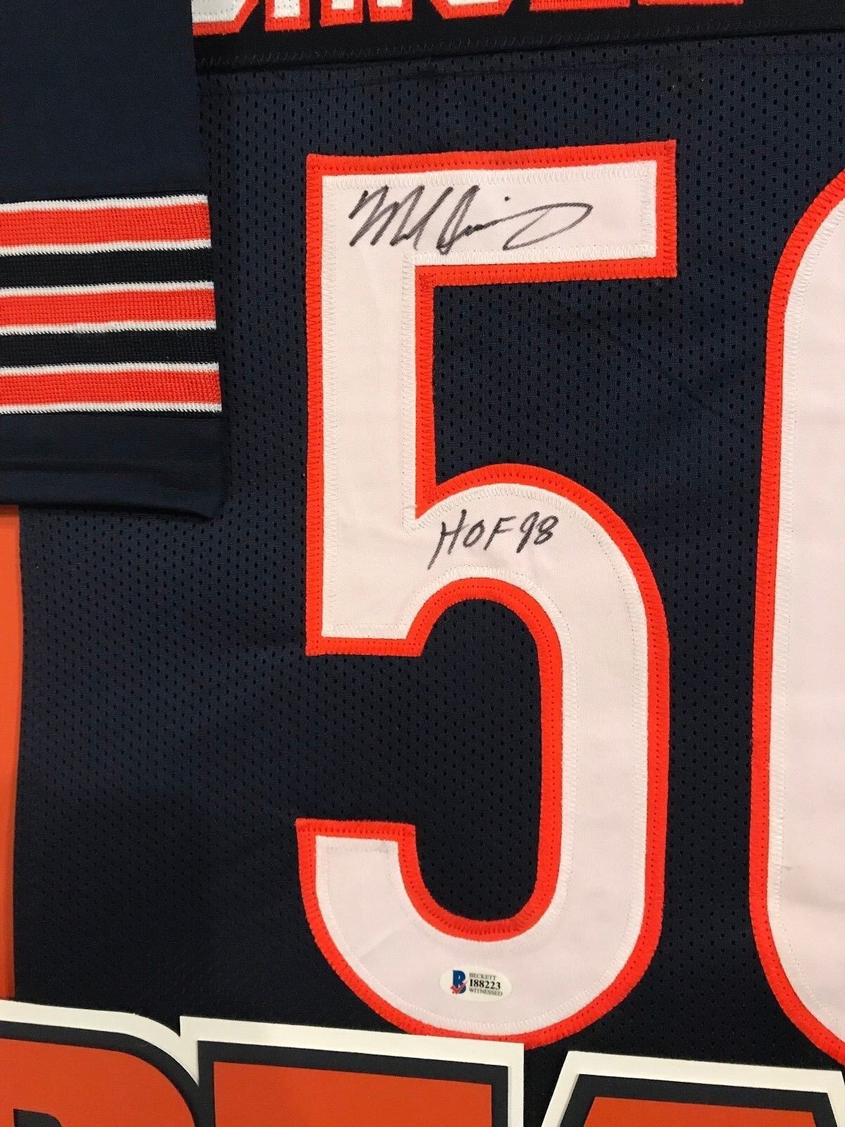 Mike Singletary Autographed Chicago deals Bears Jersey Inscribed