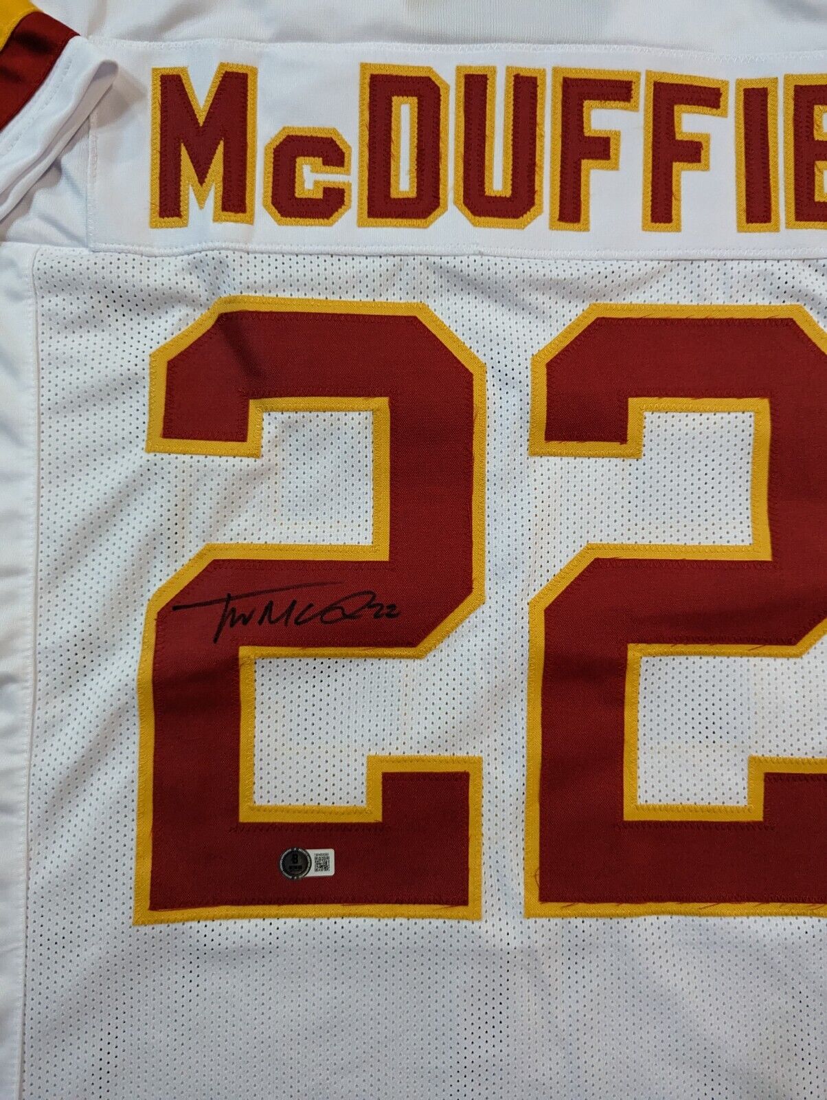 Kansas City Chiefs Trent Mcduffie Autographed Signed Jersey Beckett Holo