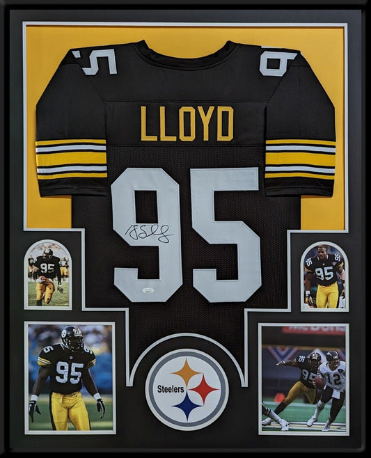 MVP Authentics Framed Pittsburgh Steelers Greg Lloyd Autographed Signed Jersey Jsa Coa 517.50 sports jersey framing , jersey framing