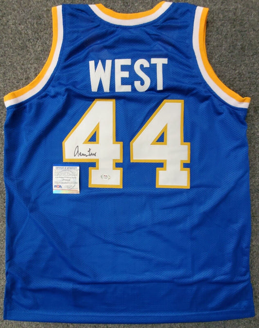 West Virginia Mountaineers Jerry West Autographed Signed Jersey Psa Coa