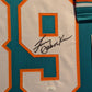 Suede Framed Miami Dolphins Larry Csonka Autographed Signed Jersey Jsa Coa